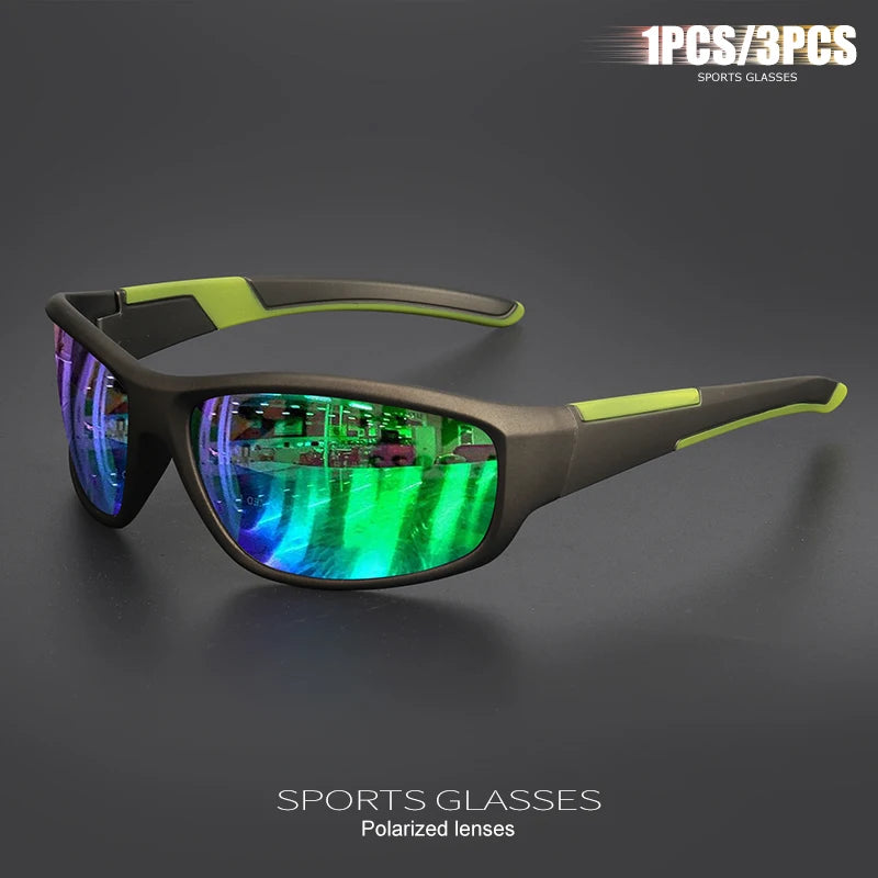 1PCS/3PCS Polarized Sport Sunglasses Men women Outdoor Unbreakable frame for Running, Fishing, Driving Goggles