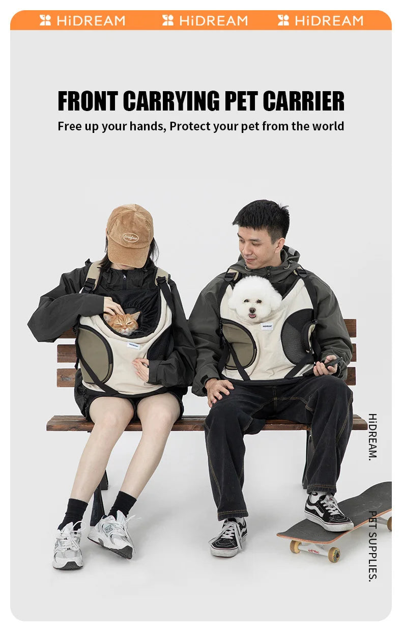 Pet Chest Backpack Front Carrying Tote Backpack Dogs and Cats Breathable Portable Outdoor Bag Shoulder Cat Bag