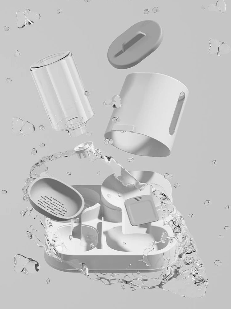 Pet feeding water maker two-in-one smooth food large capacity integrated feeding water simple wind bowl cat food bowl dog bowl