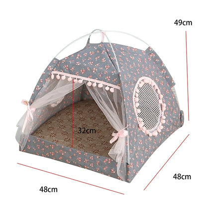 Cat Tent Bed For Kitten And Small Dogs Cave Style Pet House