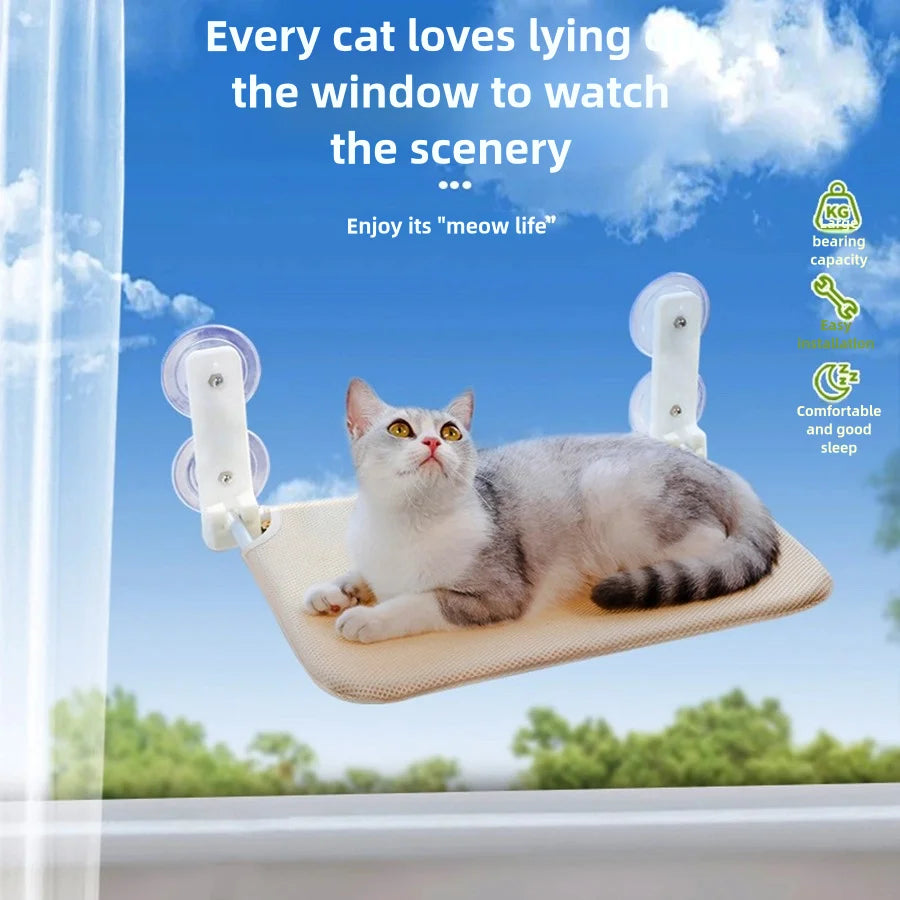 Comfortable Folding Cat Lounge Bed for Windows