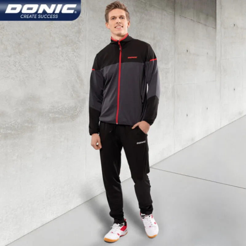 DONIC Table Tennis Clothing Suit Men Women Sports Jersey Workout Running Pants Spring Autumn Ping Pong Clothes Set
