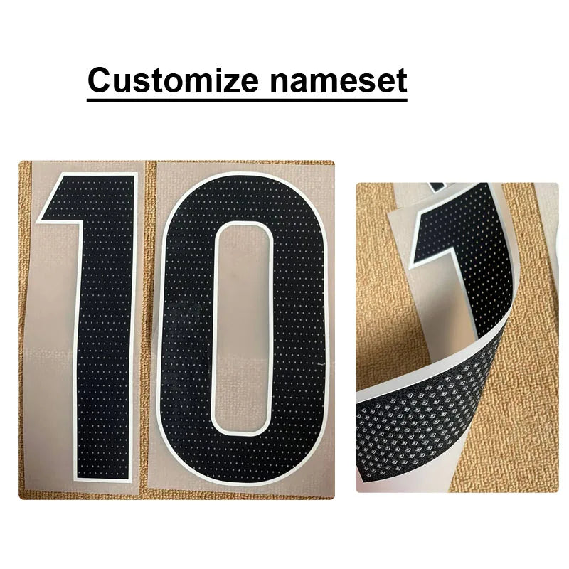 Retro Soccer Nameset #10 SUPER STAR Printing CUSTOMIZE NAME NUMBER Heat Transfer Soccer Patch Badge