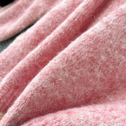 Womens Knit Cardigan Long Sleeves And Sleeveless Tank Top Set Polyester