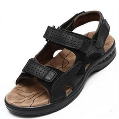 Mens Genuine Leather Sandals Lightweight Outdoor Casual