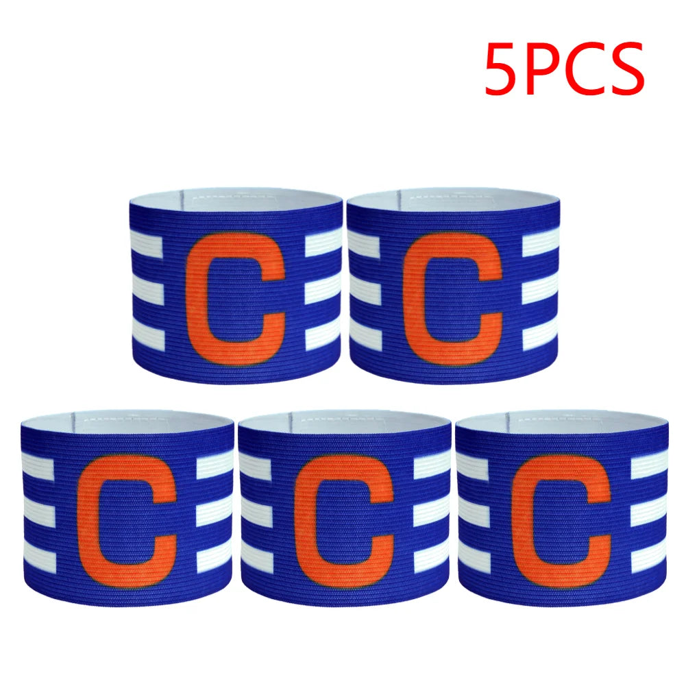 1-10pcs Leader Competition Armband Breathable Soccer Player Captain Group Armband Clear Icon Capitan Band For Football Captain