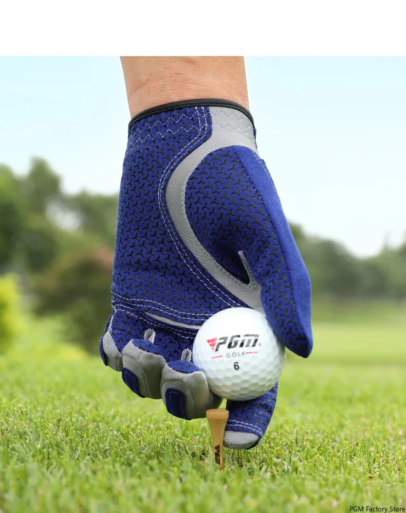 PGM Professional Golf Gloves Microfiber Cloth Fabric Breathable Non-Slip Club Swing Putting Training Glove ST037