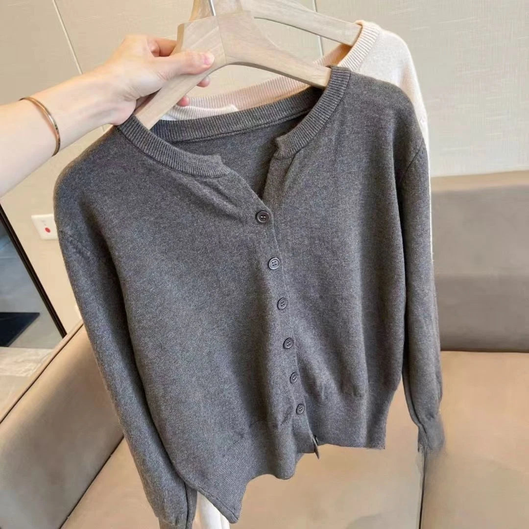 2025 New Fashion Women's Fleece Knit Loose Short Cashmere Sweater Round Neck Warm Korean Sle Casual Female Sweater Top Cloting