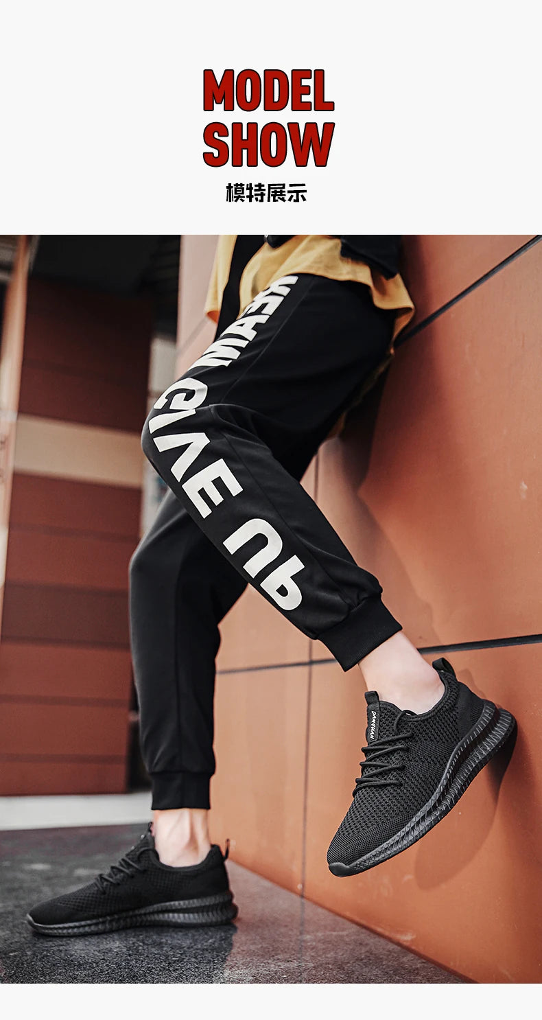 Unisex Breathable Running Shoes Lace Up Lightweight Casual Gym