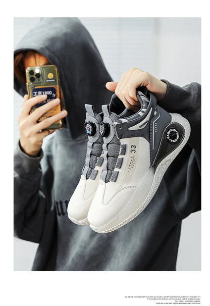 Men's Casual Canvas Shoes Button Closure Mixed Colors EVA Outsole