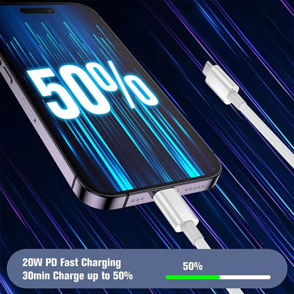 20W USB-C Fast Charger And 3.3 Ft USB-C Cable Set Pack