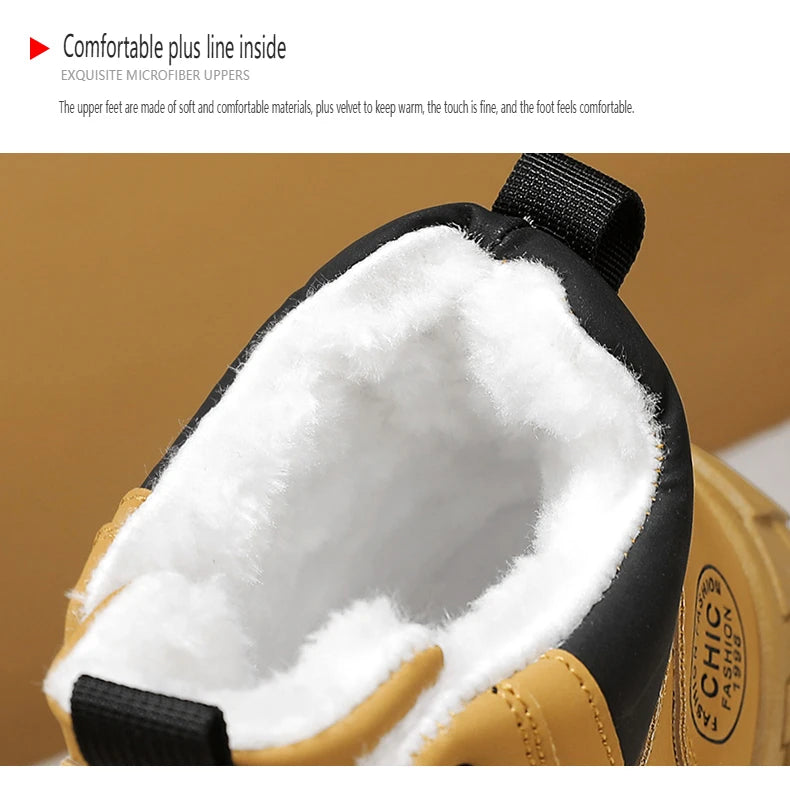 Leather High-Top Outdoor Boots For Men Ankle Hiking