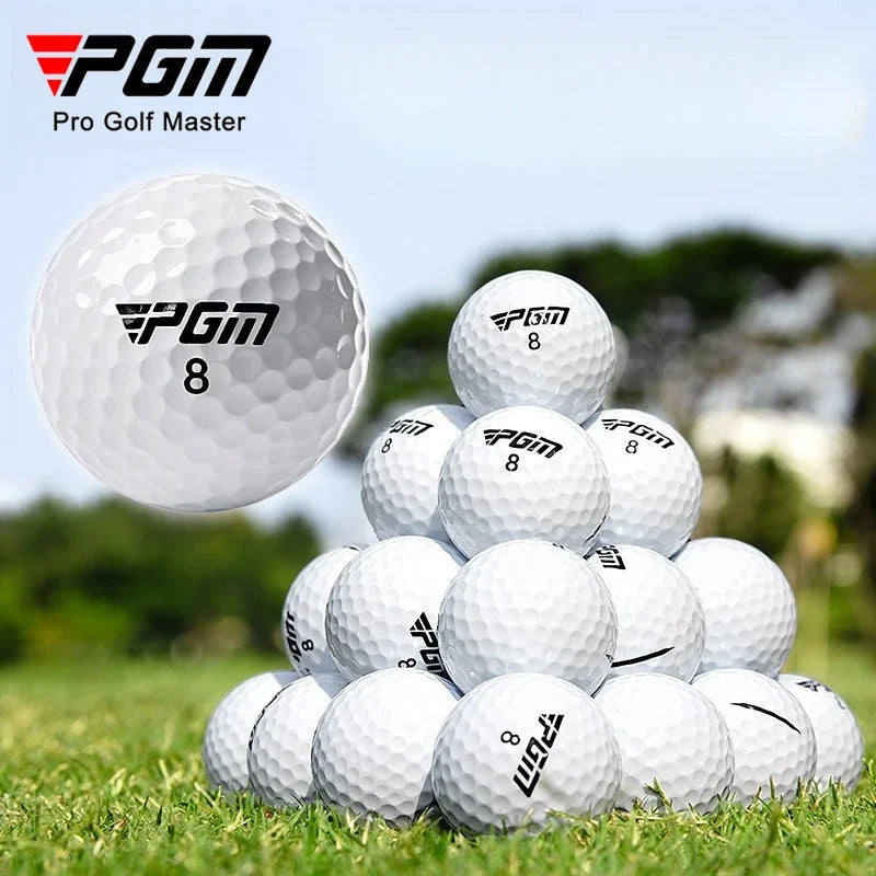 PGM 10pcs Golf Practice Range Special Double Layered Balls Strap Aiming Line High Rebound Long Distance Low Inverted Spin Q031