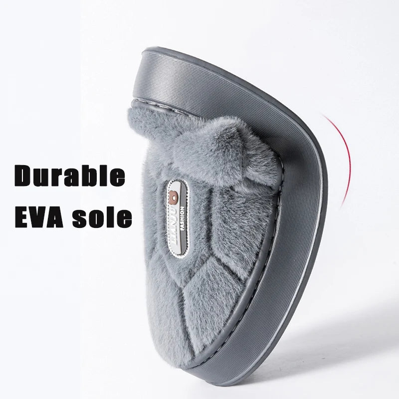 Winter Indoor Slippers Non-Slip For Men And Women Plush Cotton Size 50-51