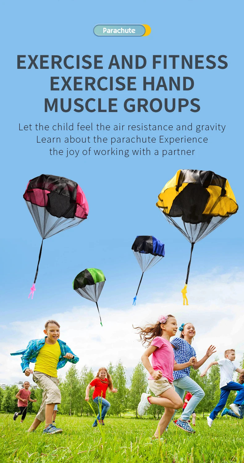 6/12PCS Parachute Toy Tangle Free Outdoor Flying Parachute Hand Throw Flying Toys for Spring Children's Day Kids Party Favors