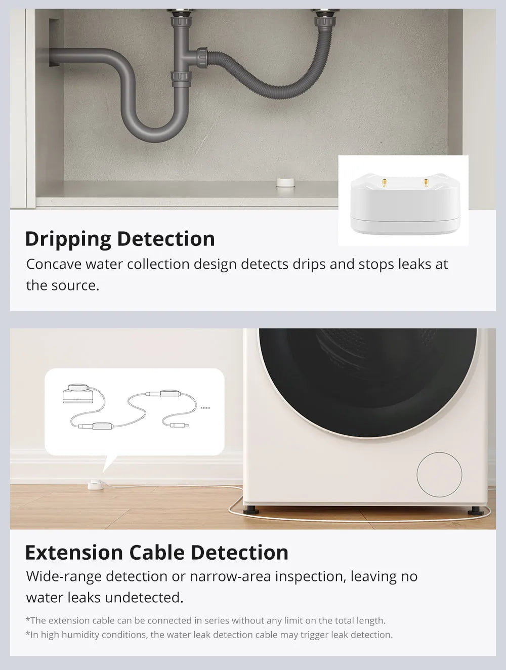 SONOFF SNZB-05P Zigbee 3.0 Water Leak Sensor Leaking and Dripping Detection Real-time Alerts Support Home Assistant Google Alexa