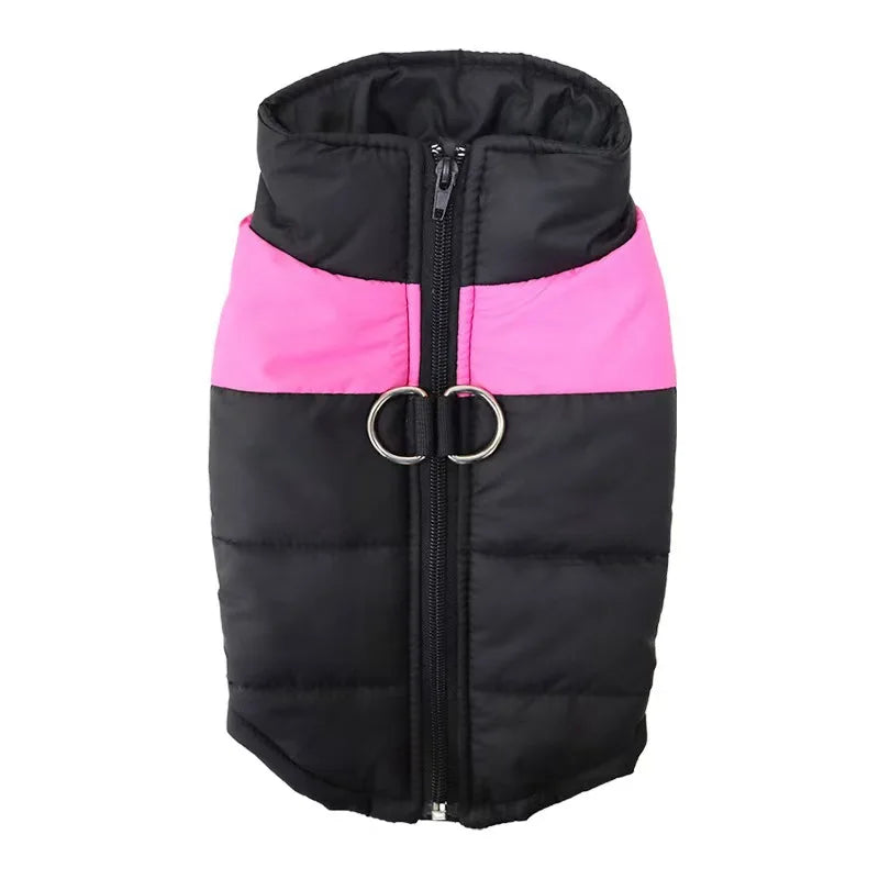 Waterproof Winter Dog Coat Padded Vest Zipper Jacket for Small Medium Large Dogs
