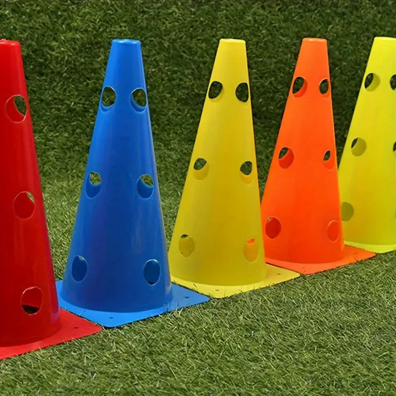 10 pcs 32CM Perforated Sign Barrels Obstacles Road Cones Barricades Soccer Basketball Training Equipment