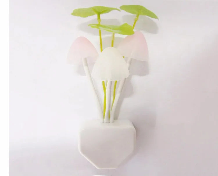 Novelty Mushroom Night Light – LED Colorful Lamp with EU & US Plug, Light Sensor, 220V