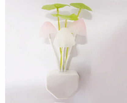 Mushroom Night Light LED with EU and US Plug 220V Light Sensor 10cm
