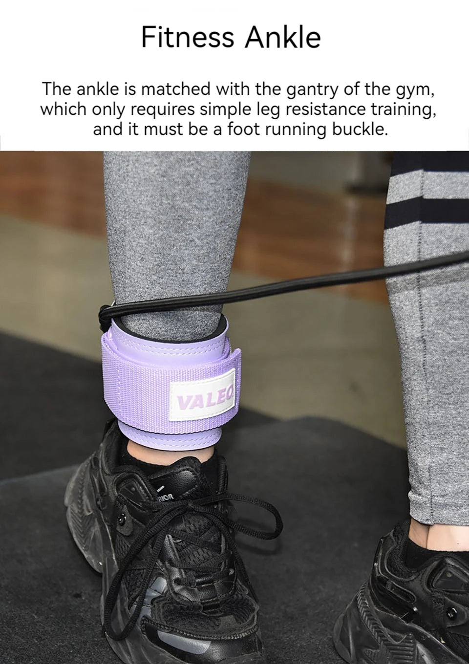 LOOGDEEL Resistance Bands Set Ankle Straps Adjustable Foot Support Padded Cuff Ankle Weight Leg Training Brace Yoga Sport Tool