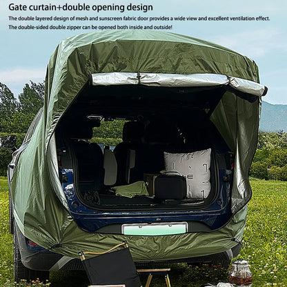 Car Rear Extension Tent With Canopy For Outdoor Camping
