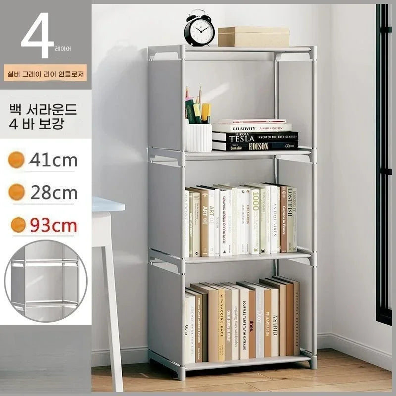 Multi-Layer Bookcase Square Storage Shelf Easy Assembly Bookcase Living Room and Study Bedroom Storage Shelf Simple Bookshelf