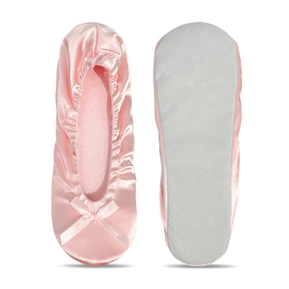 Women Ballet Flats Indoor Lightweight With Soft Foam Insole Bow Knot