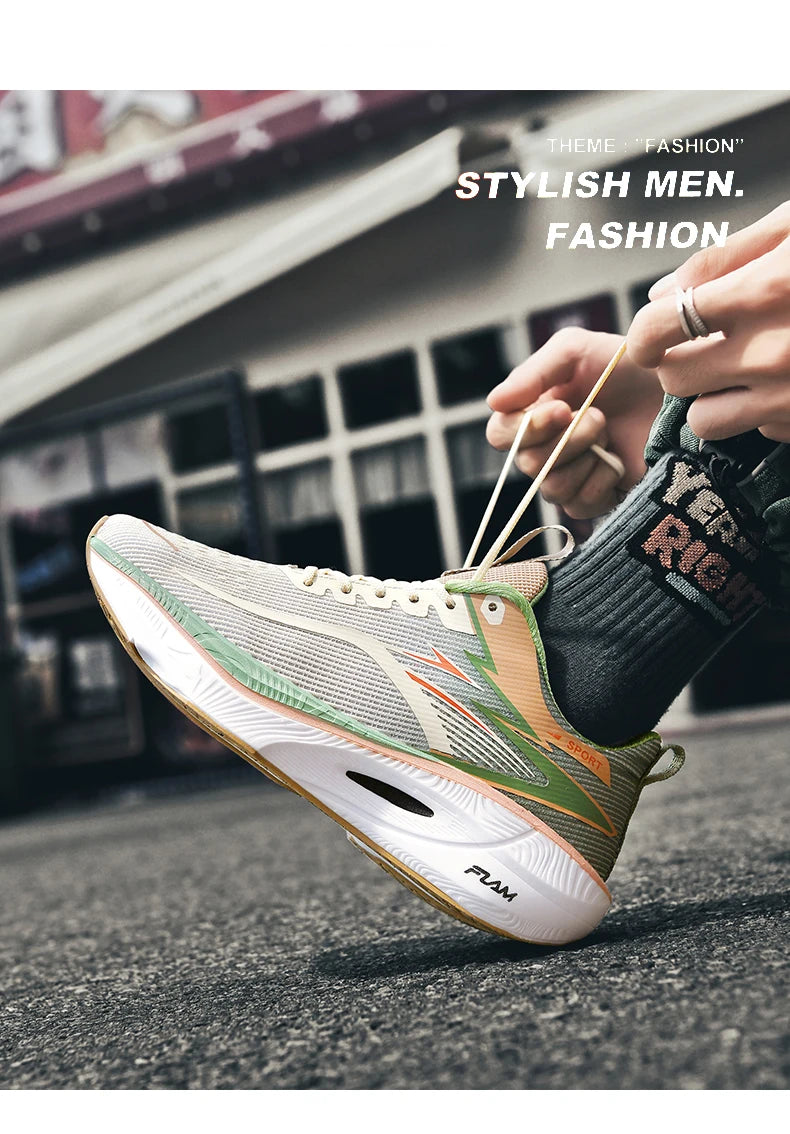 Men's Sneakers Anti-slip Cushioned Comfortable Racing Training Running Shoes Mesh Tennis Shoes Casual for Women