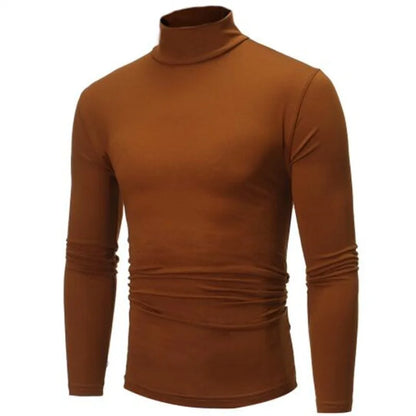 Men's Turtleneck Knit Long Sleeve Pullover Polyester Autumn Winter