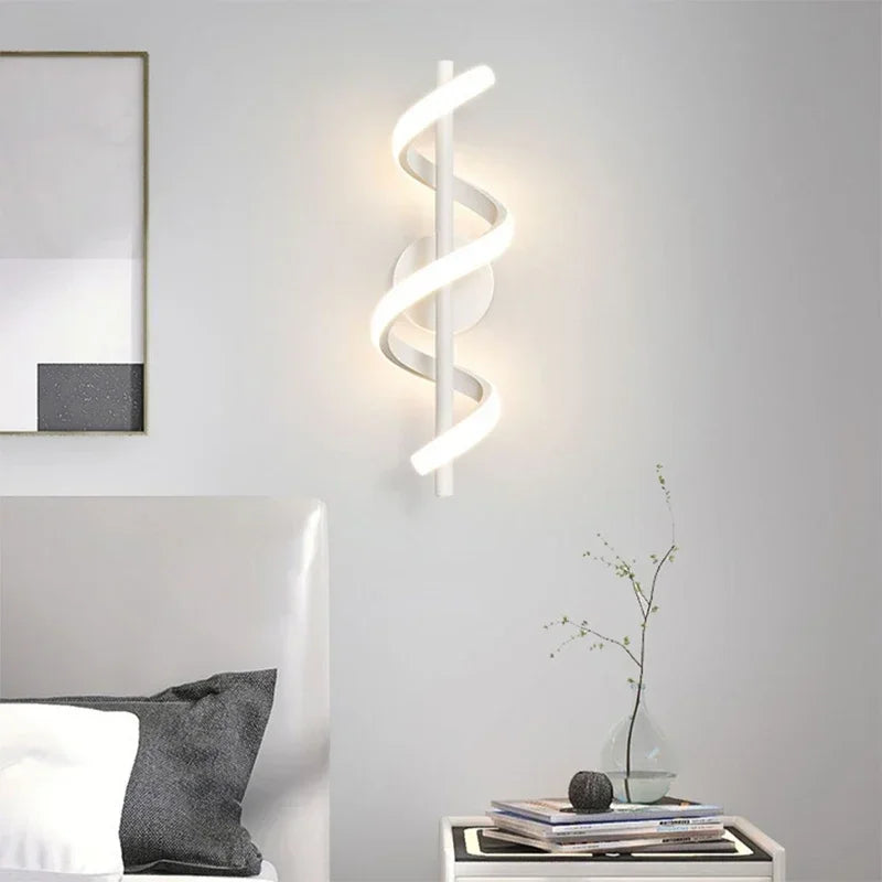 LED Luxury Wall Lamp – Black/White/Gold Decorative Light for Bedroom & Living Room
