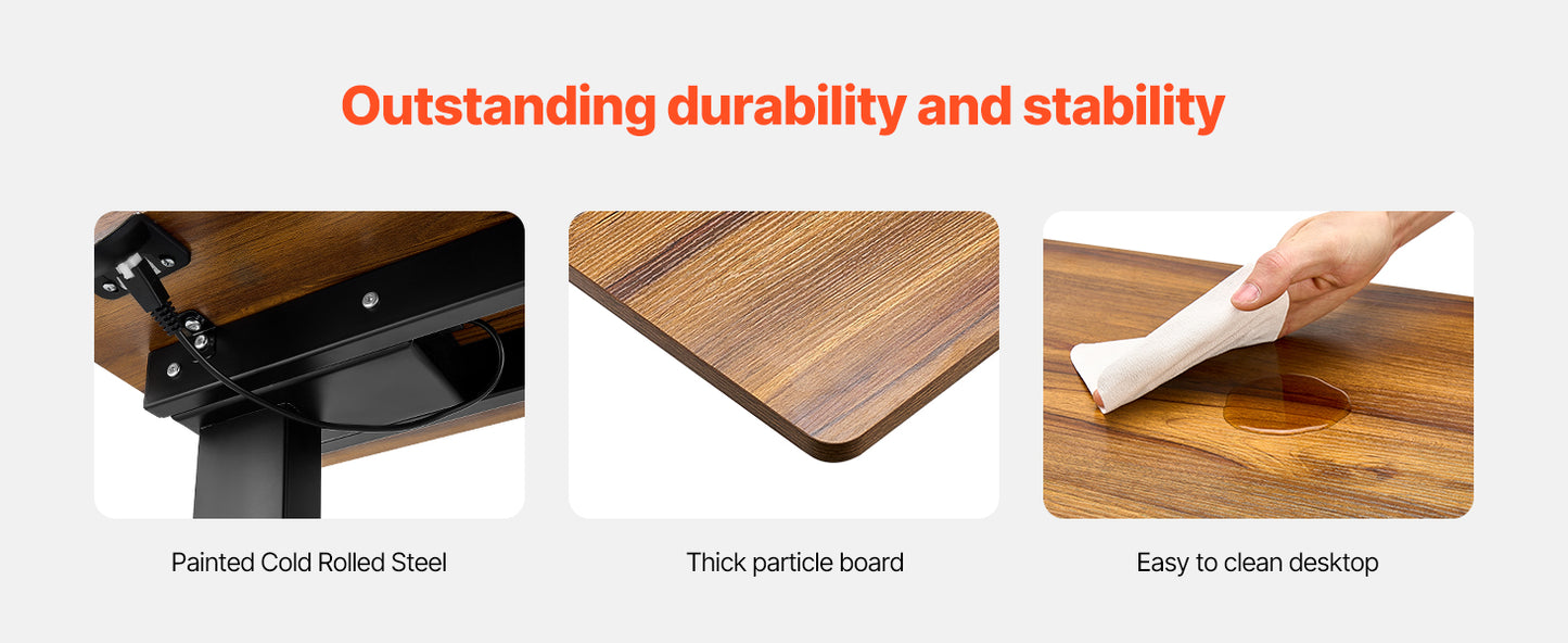 SucceBuy Overbed Table Mobile Bed Side Table with Swivel Casters Height & Angle Adjustable Laptop Desk for Home Office Study