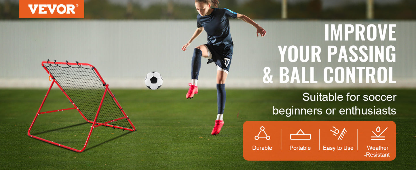 VEVOR 39X39FT Soccer Rebounder Rebound Net Portable Football Training Gifts Adjustable Angles Goal Net Aids & Equipment